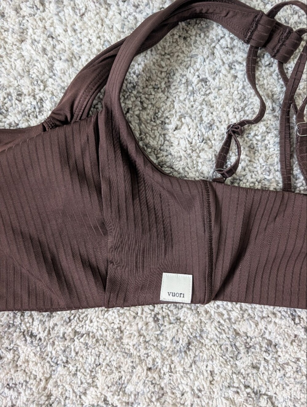 Vuori Brown Inversion Rib Bra - Picture 3 of 5